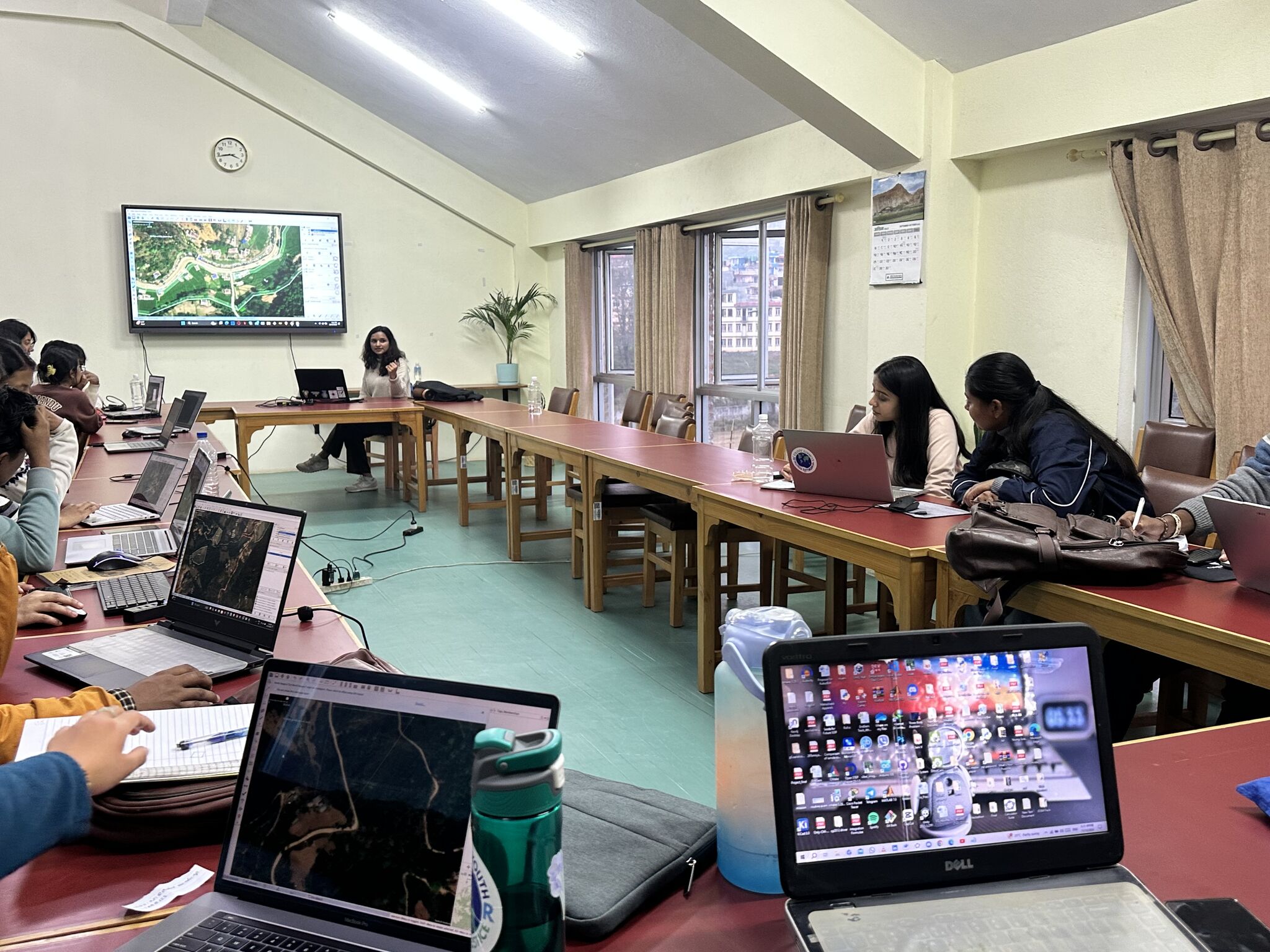 Niruta leading an OpenStreetMap training session at Kathmandu University