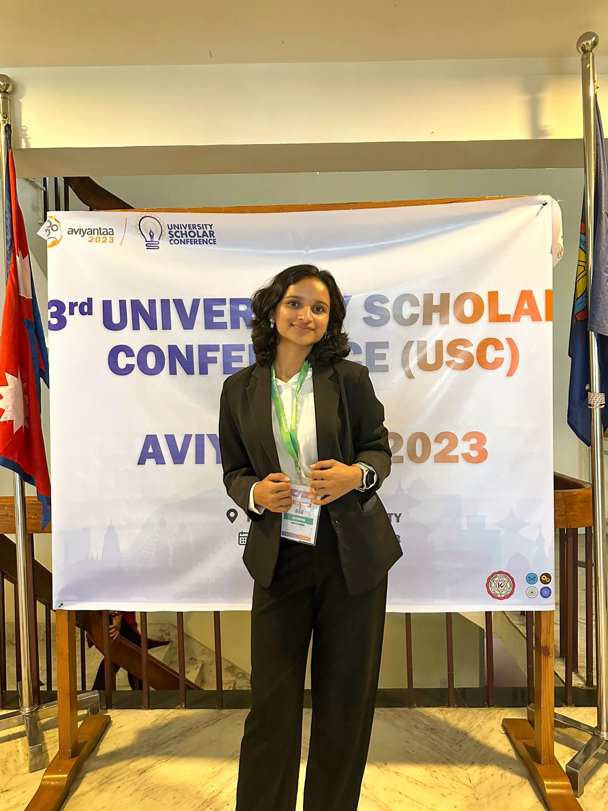 Niruta serving as rapporteur at the University Scholar Conference